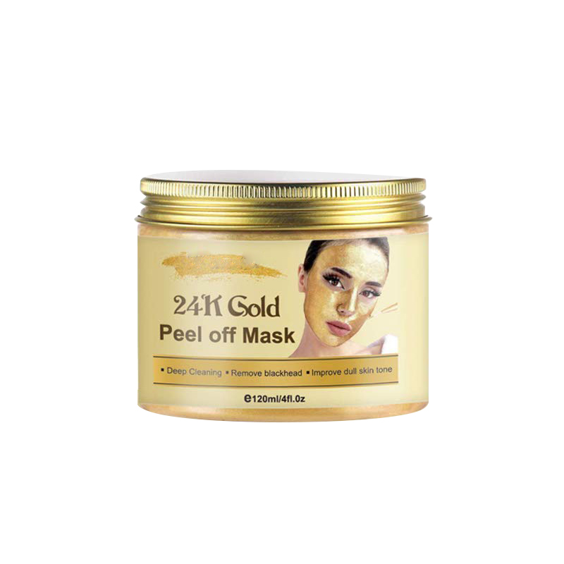 Maske aus 24 Karat Gold abziehen